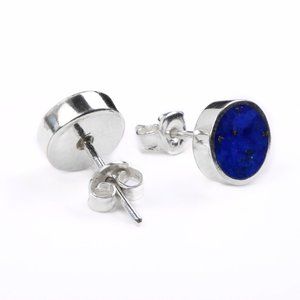 lapis lazuli earrings Studs, Sterling Silver 925 Lapis Studs,lapis jewelry